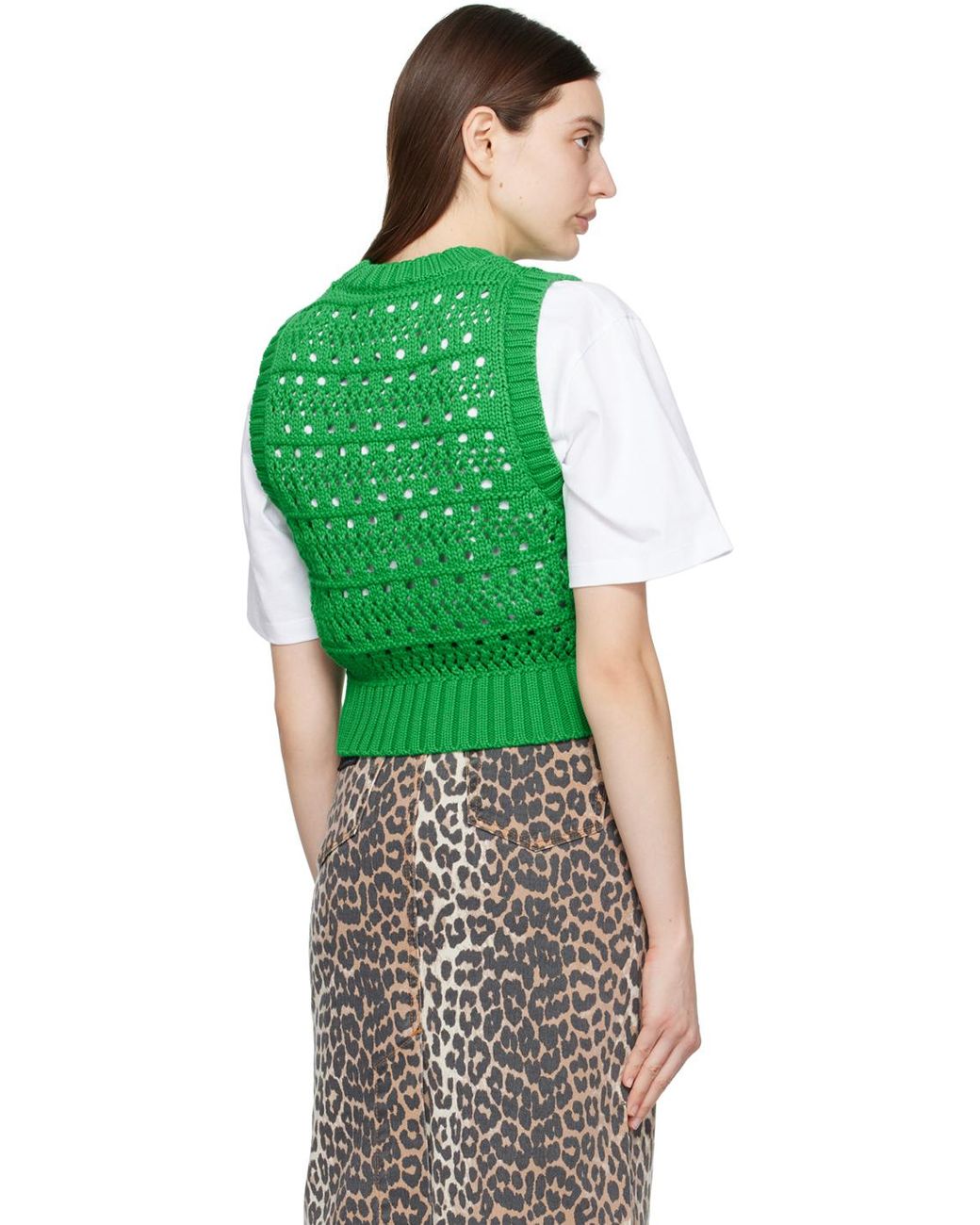 トップス GANNI Cotton Rope Vest Ganni Cotton Rope Vest in Egret | REVOLVE