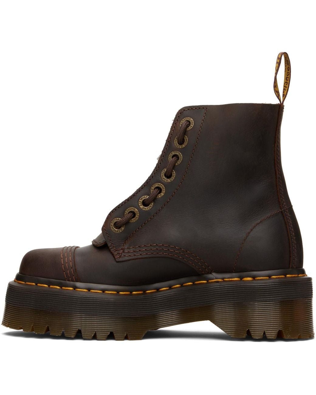 Dr. Martens Black Sinclair Crazy Horse Leather Platform Boots