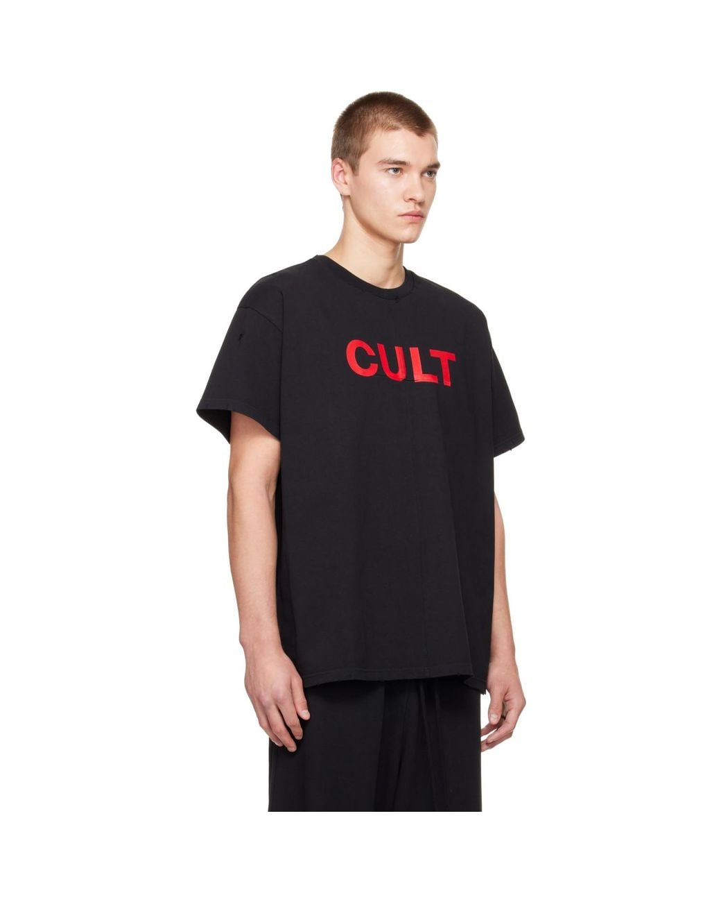 MATIERES FECALES Black 'Cult' T-Shirt for men