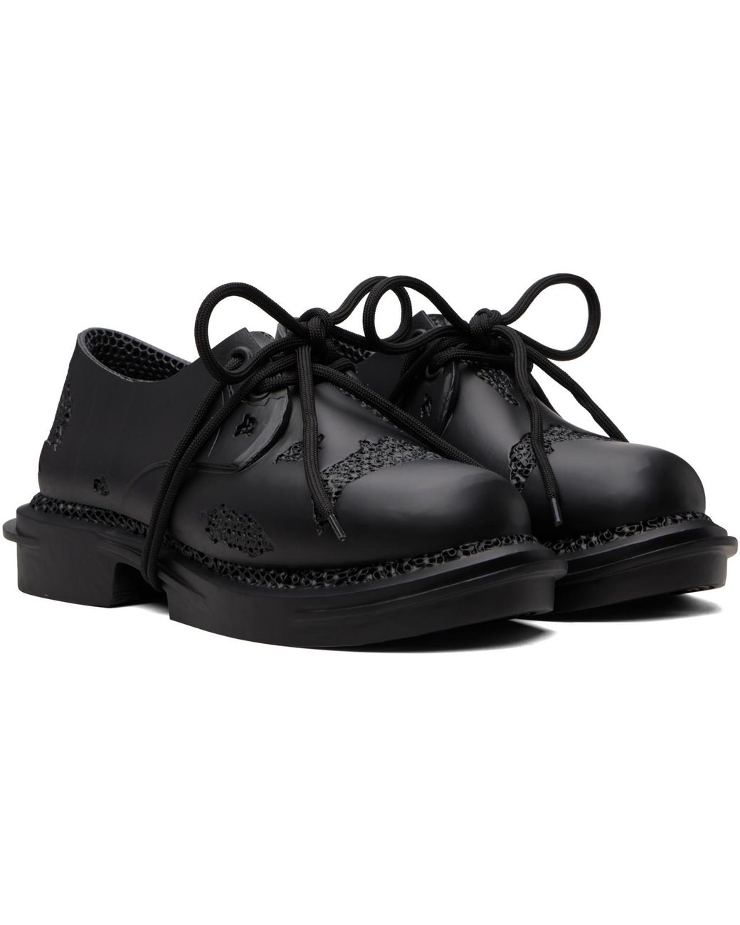 HYACYN Black Ral Legacy Edition 'Erottod' 3D-Print Derbys for men