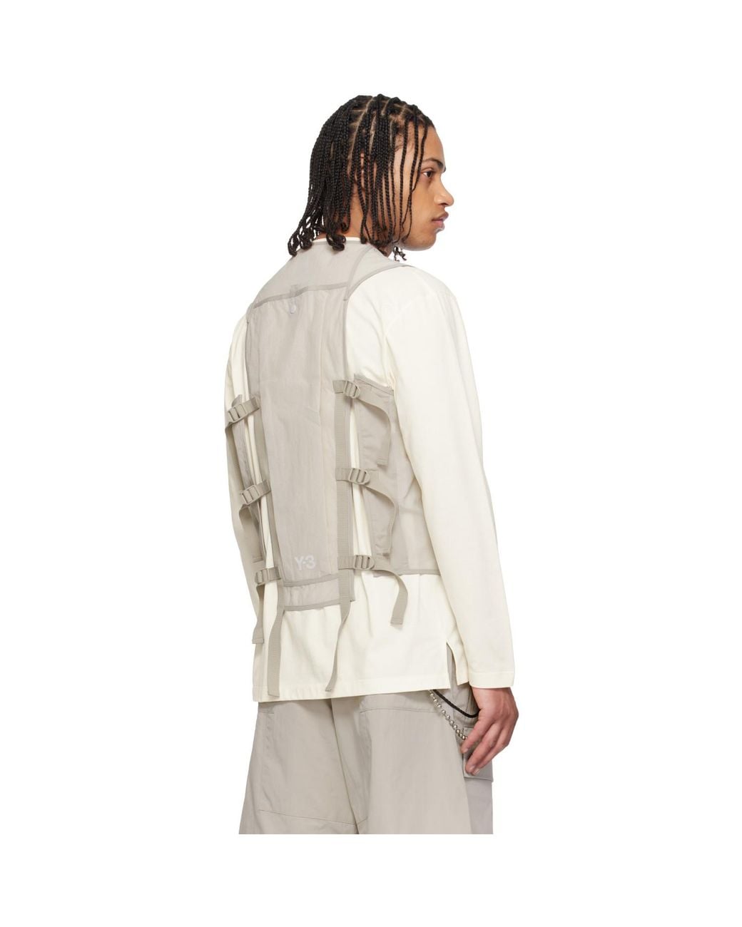 Y-3 Natural Taupe Tactical Utility Vest for men