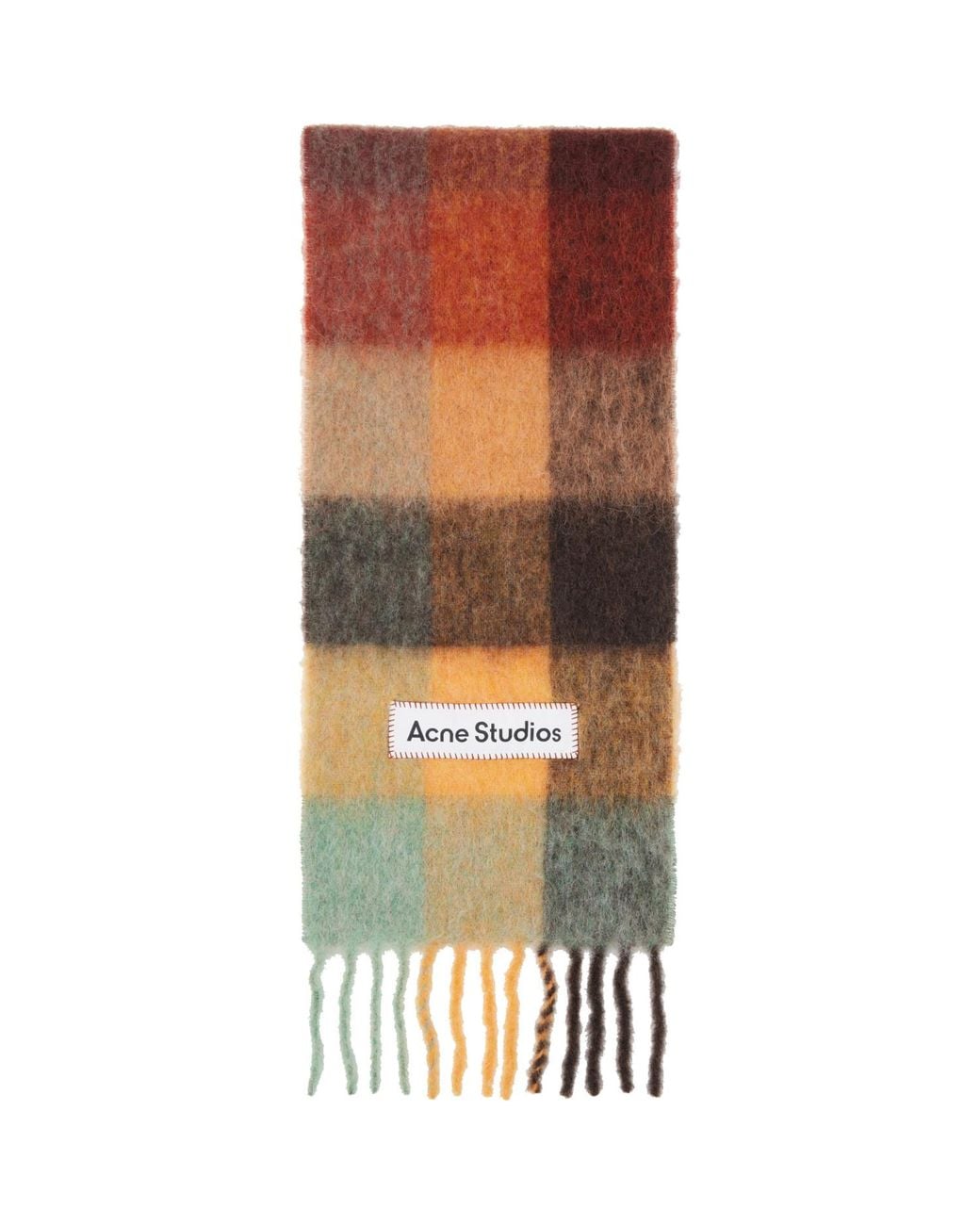 Acne Multicolor Mohair Checked Scarf for men