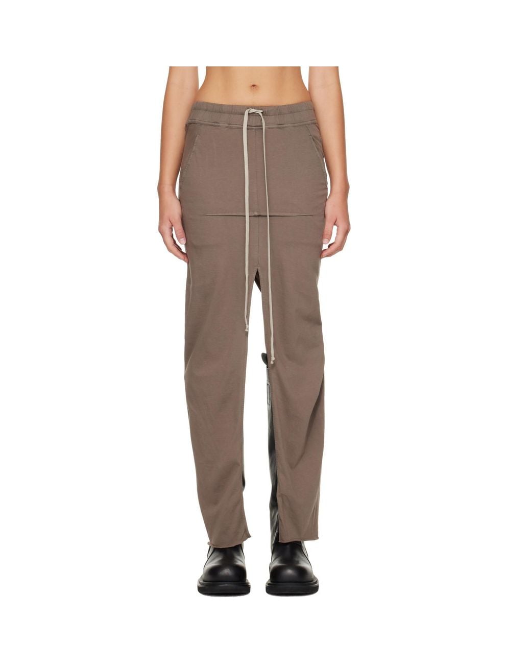 Rick Owens Brown Tower Pull On Sliced Pillar Maxi Skirt