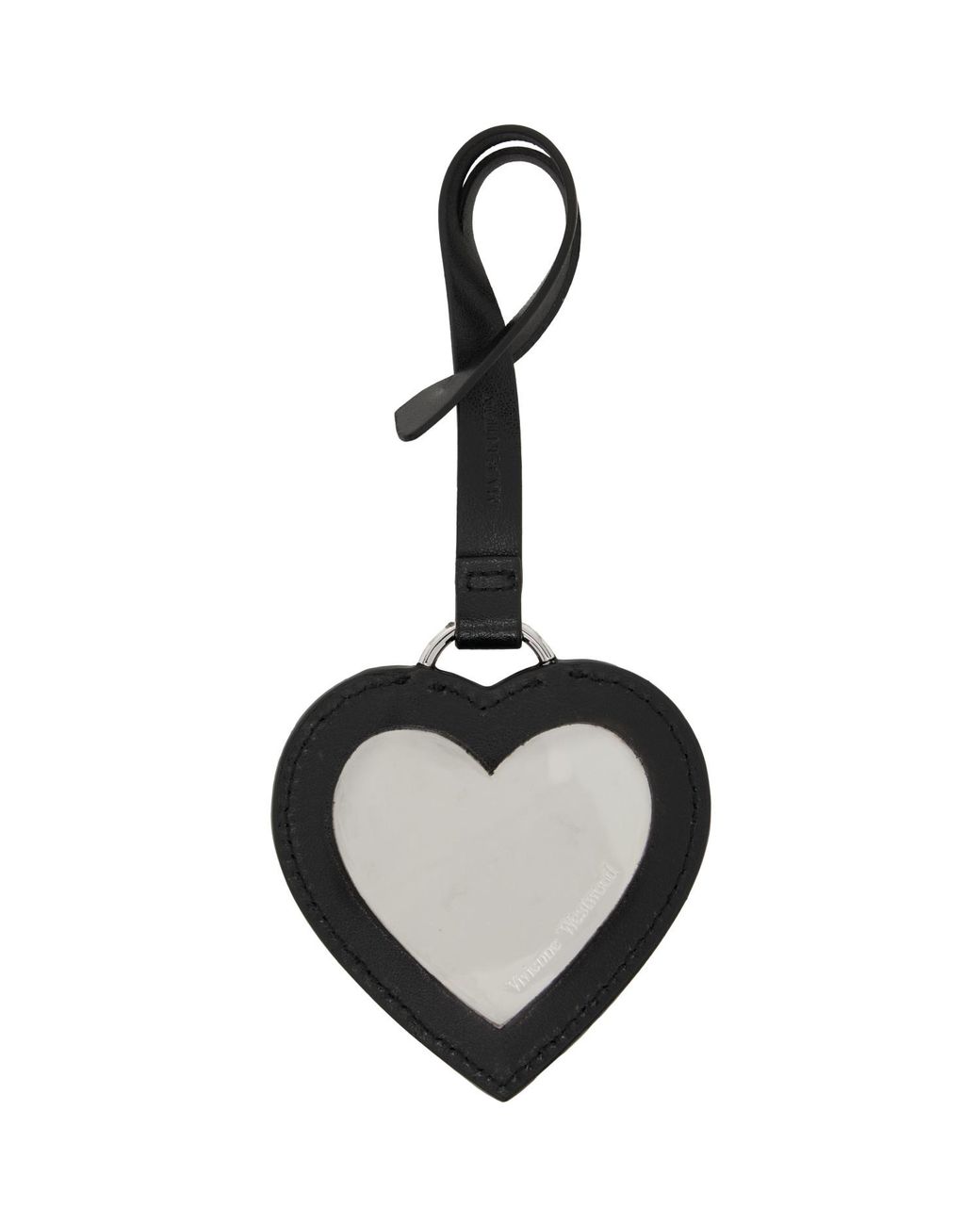 Vivienne Westwood Black Heart Mirror Charm for men