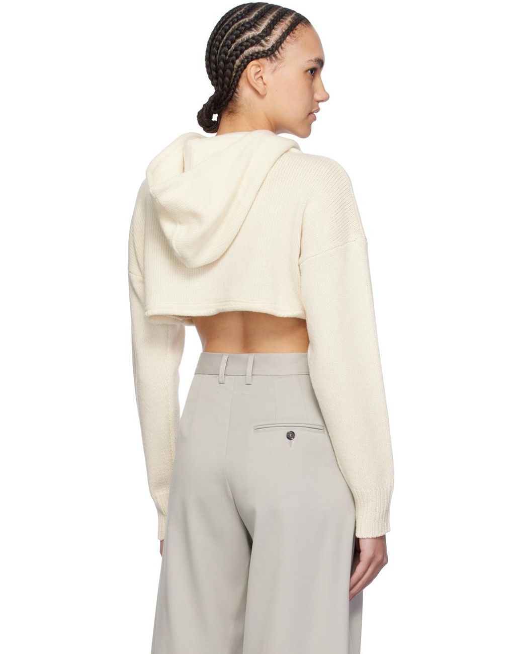 Off white crop store top hoodie