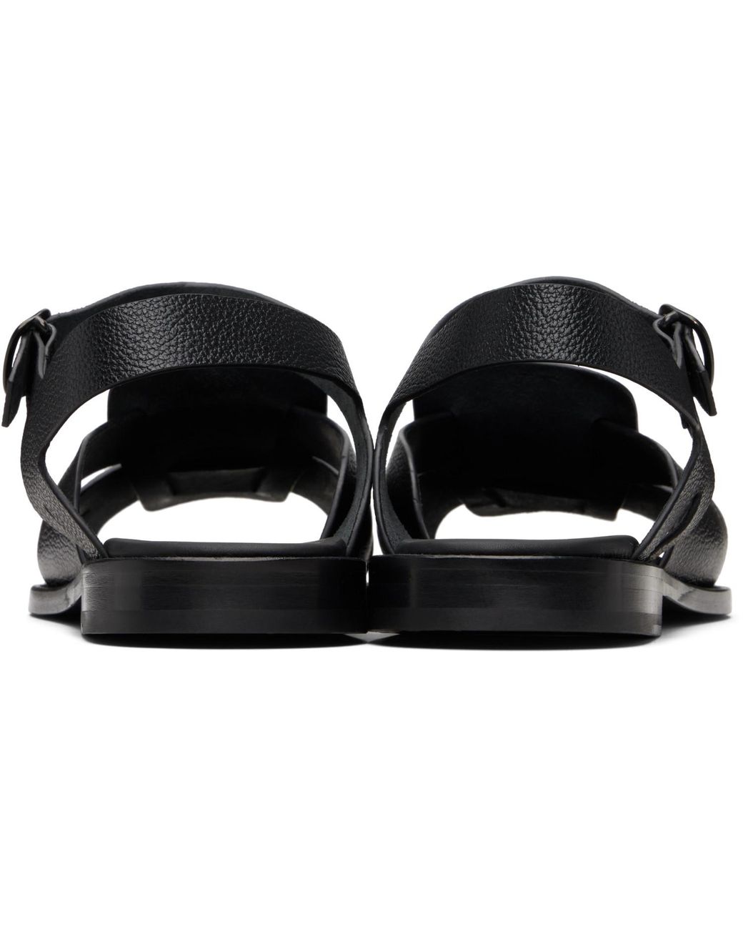 Hereu Black Roca 2 Grainy Veg Tanned Sandals for men