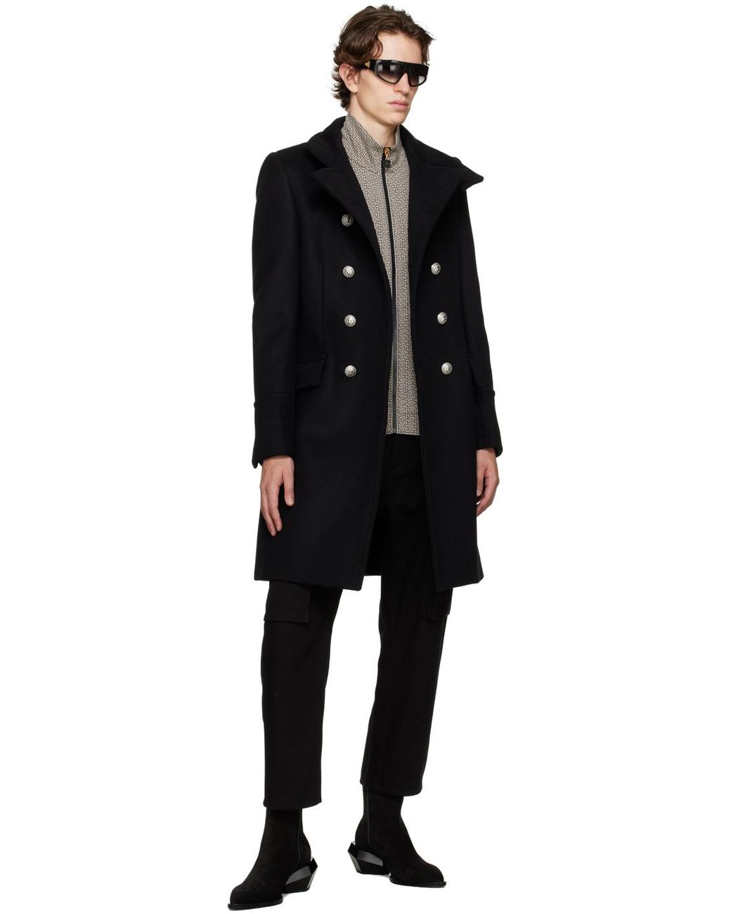Balmain military coat sale