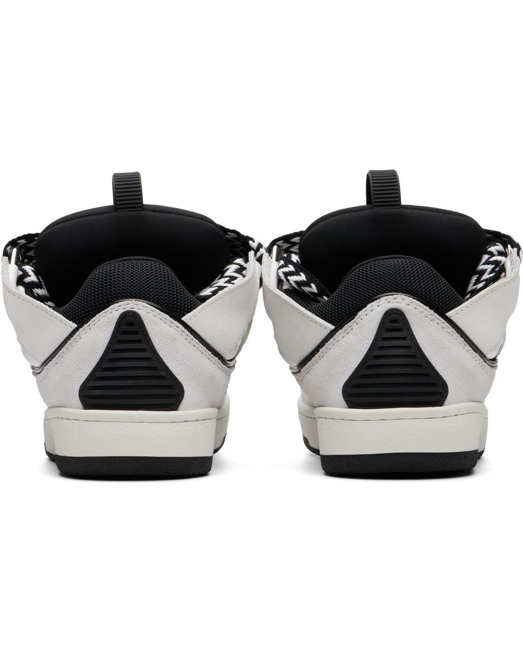 Lanvin White Bicolor Curb Sneakers