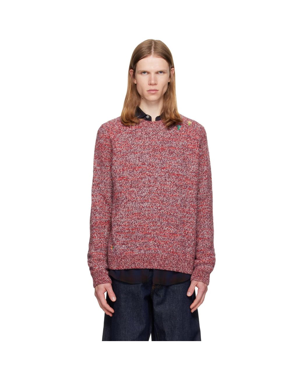 Dries Van Noten Embroidered Flowers Wool Sweater for men