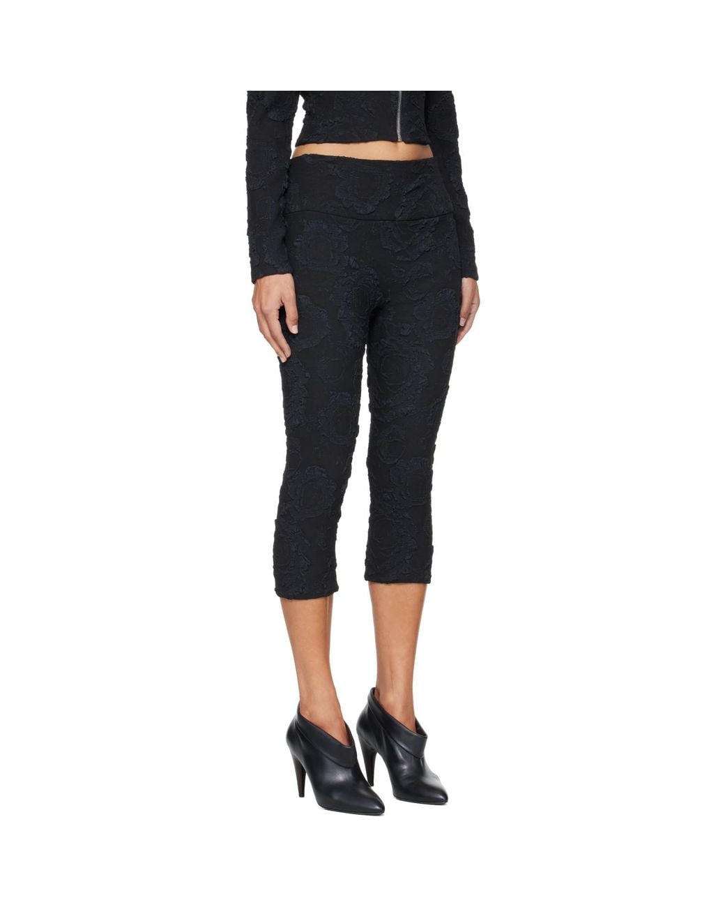 Petra Fargerstrom Black Ssense Exclusive Floral Cropped Leggings