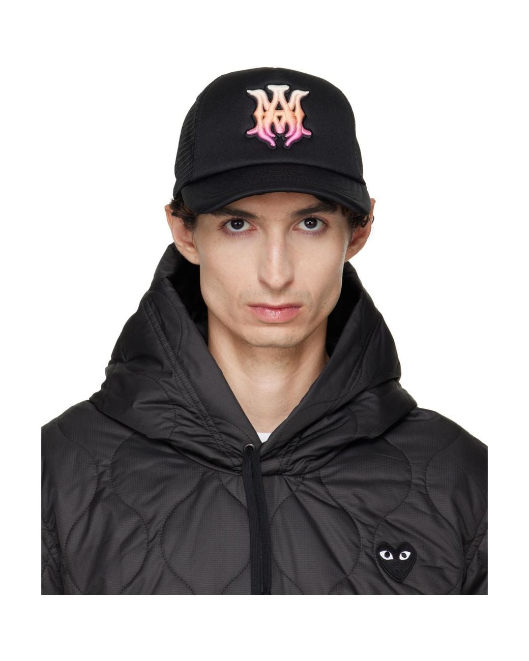Amiri Black Ma Surf Trucker Cap for men