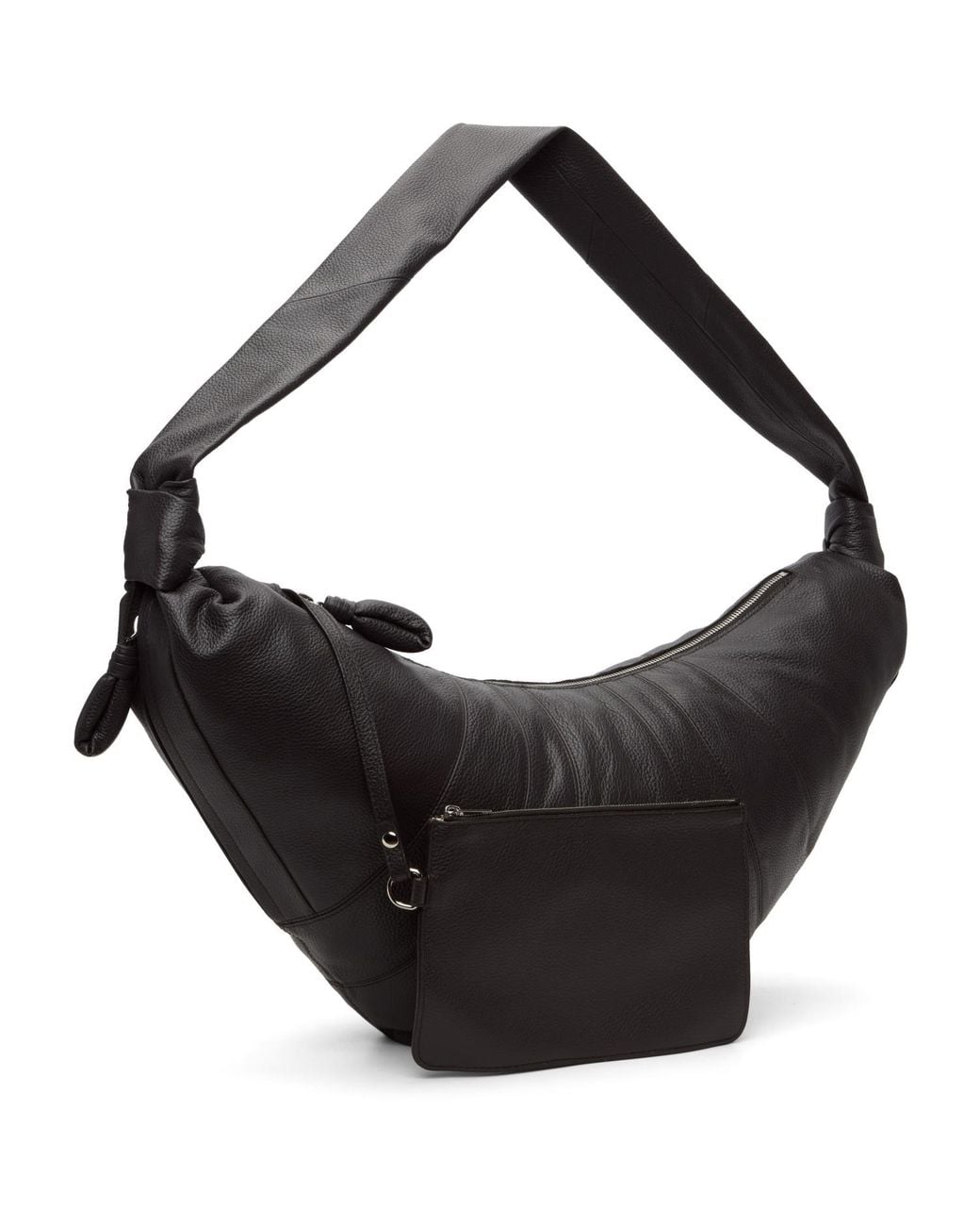 Lemaire Black Large Croissant Bag for men