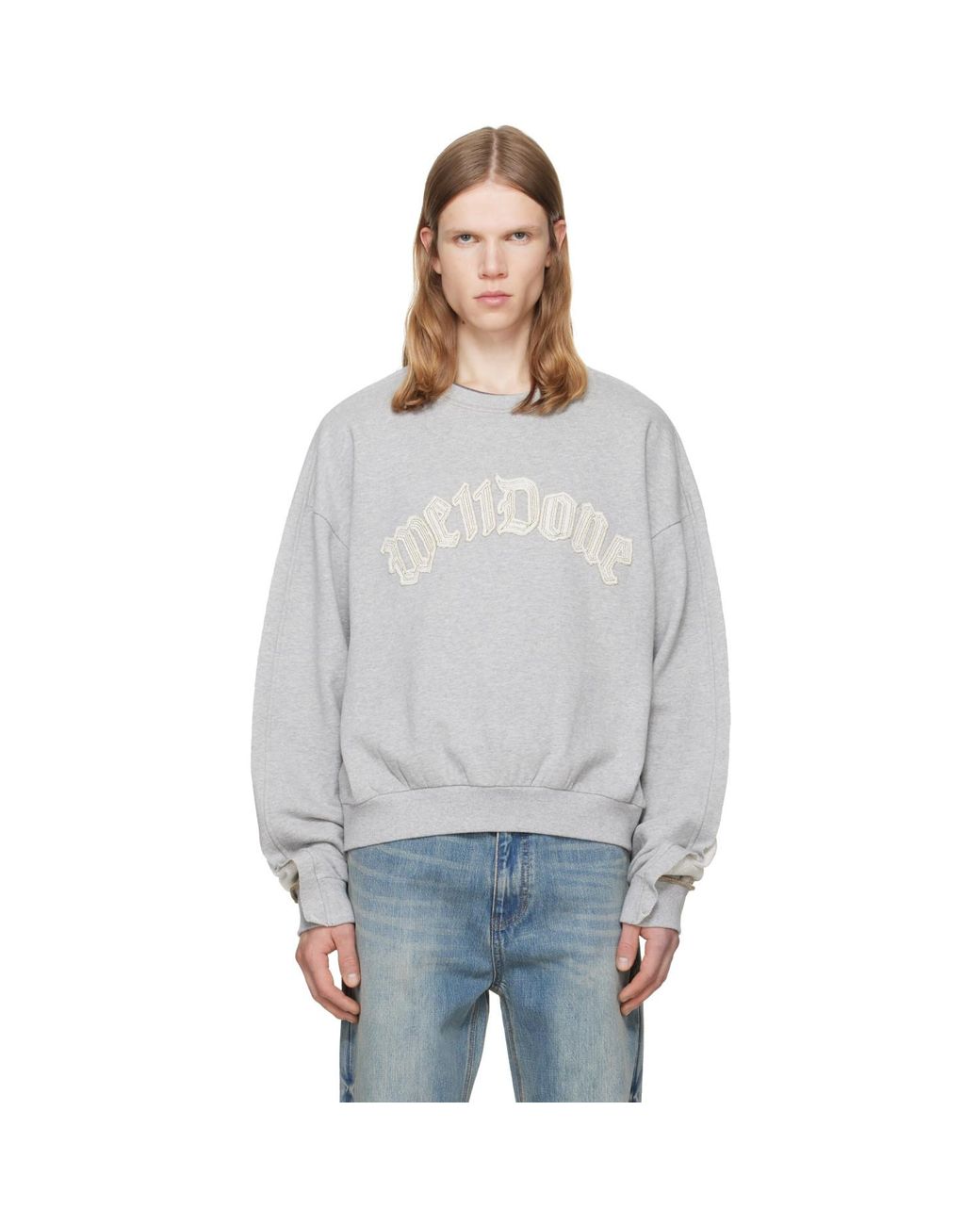 we11done Gray Inside-Out Sweatshirt for men