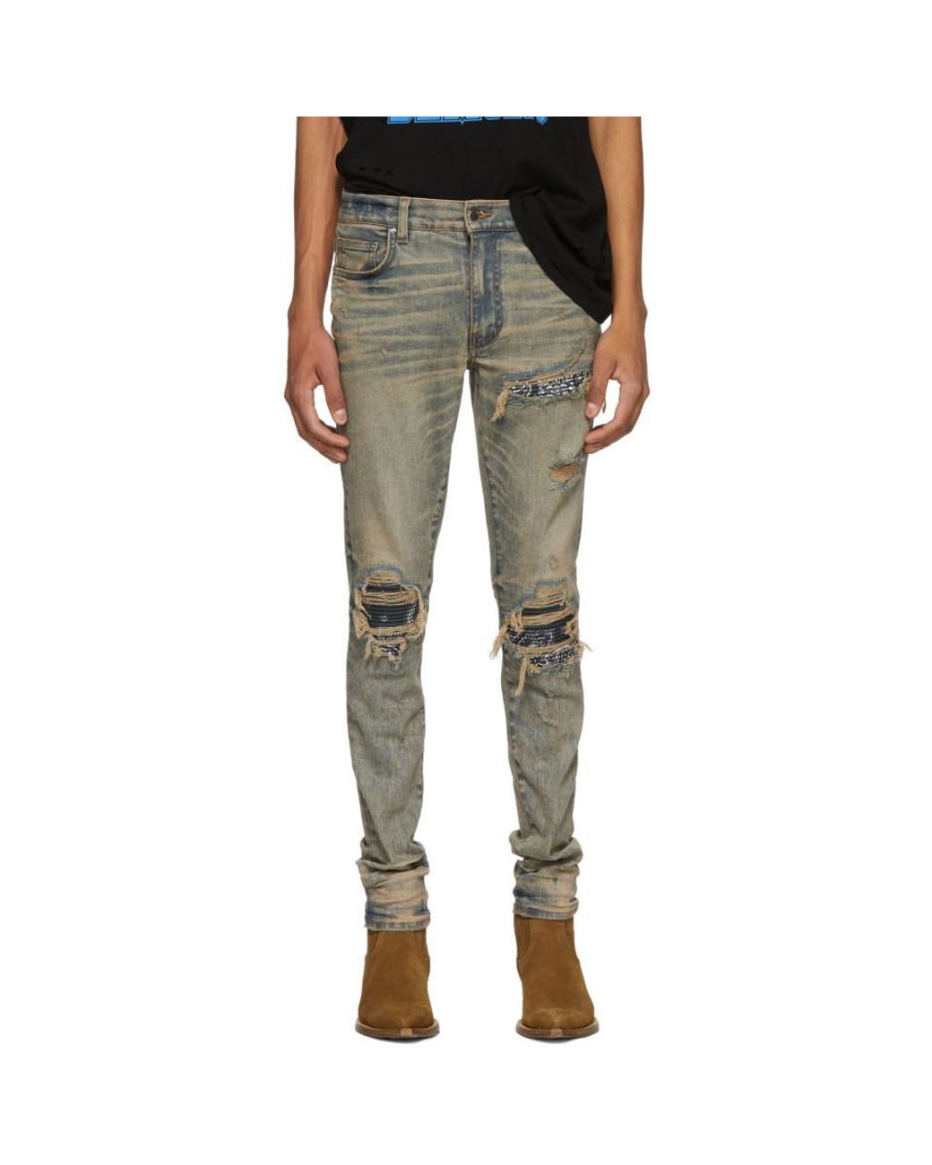 Amiri Indigo Bandana Mx1 Jeans in Blue for Men Lyst