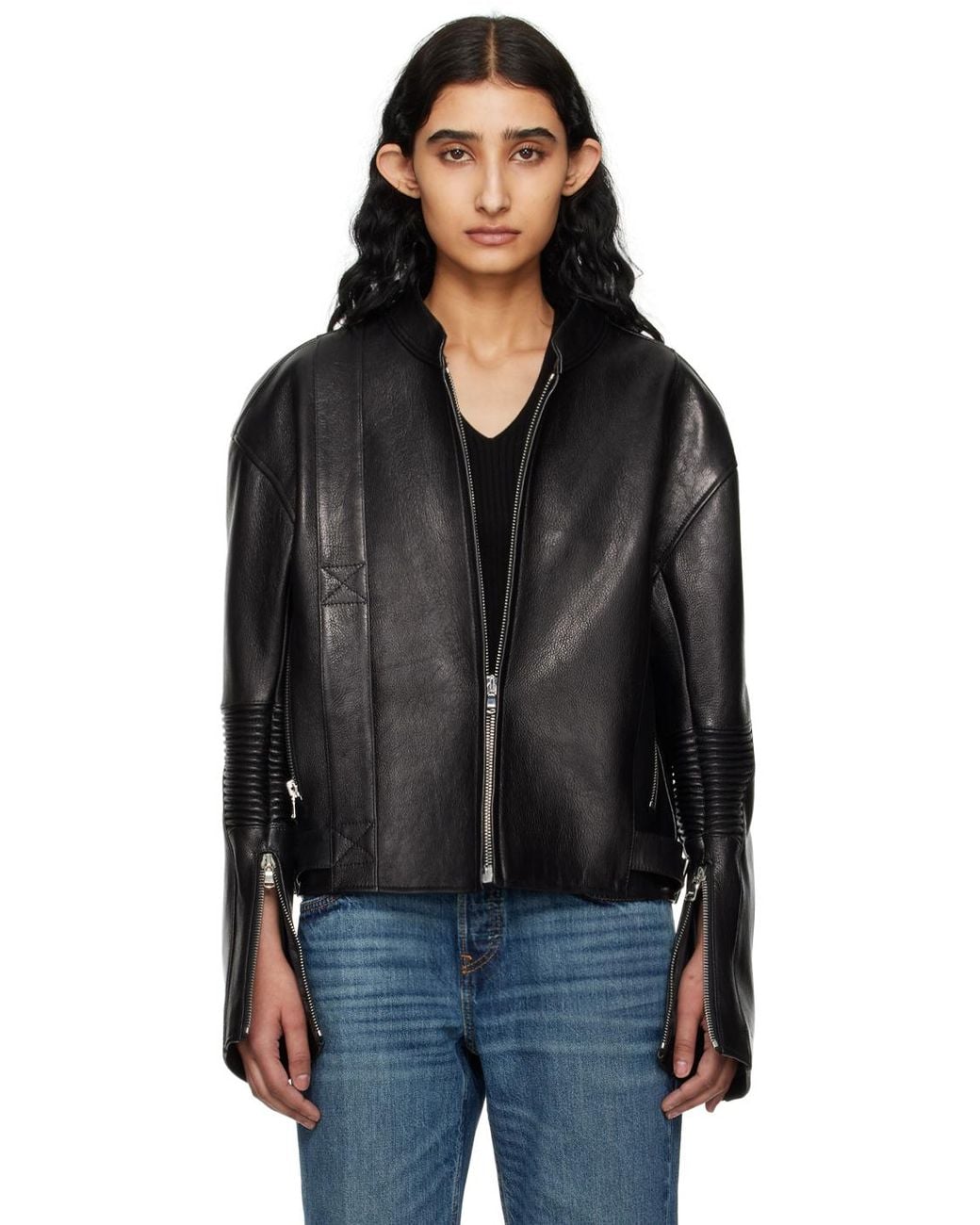 RECTO. 80s Motorcycle レザージャケット ブラック | Lyst