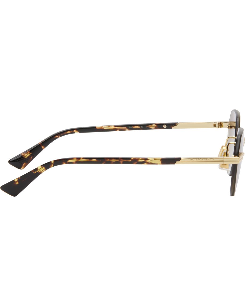 Bottega Veneta Black Glaze Rimless Sunglasses