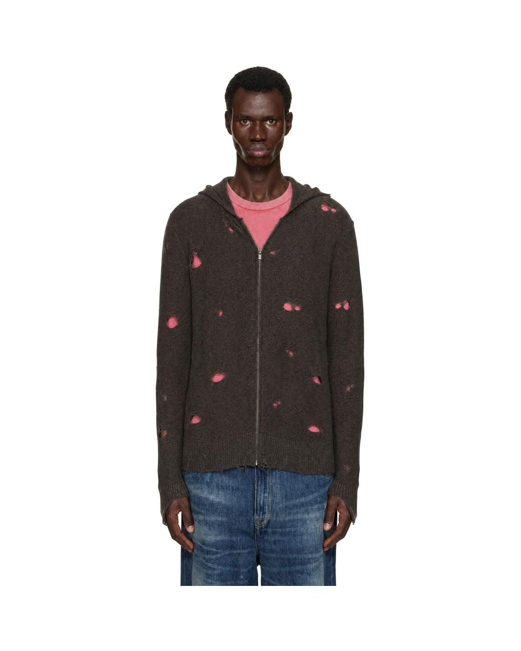 GIMAGUAS Black Mike Zip Up Jacket for men