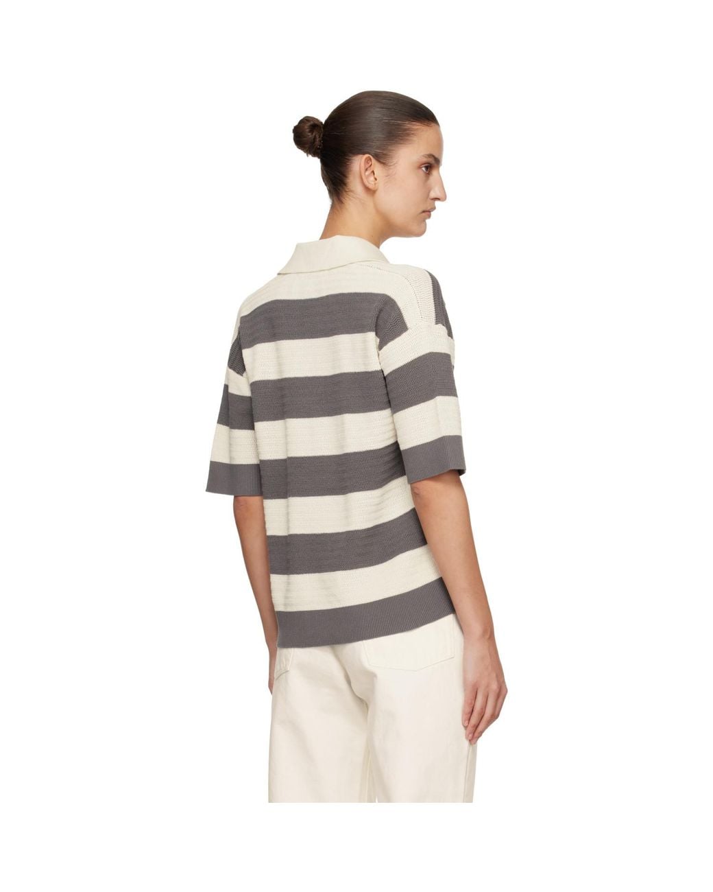 AMI Multicolor Off- & Short Sleeves 'Ami De Coeur' Polo