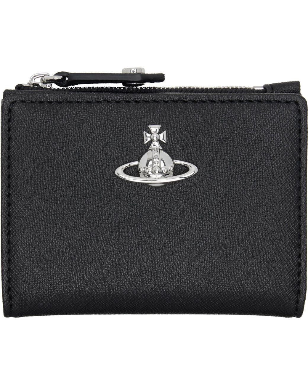 Vivienne Westwood Black Orb Slim Flap Card Holder