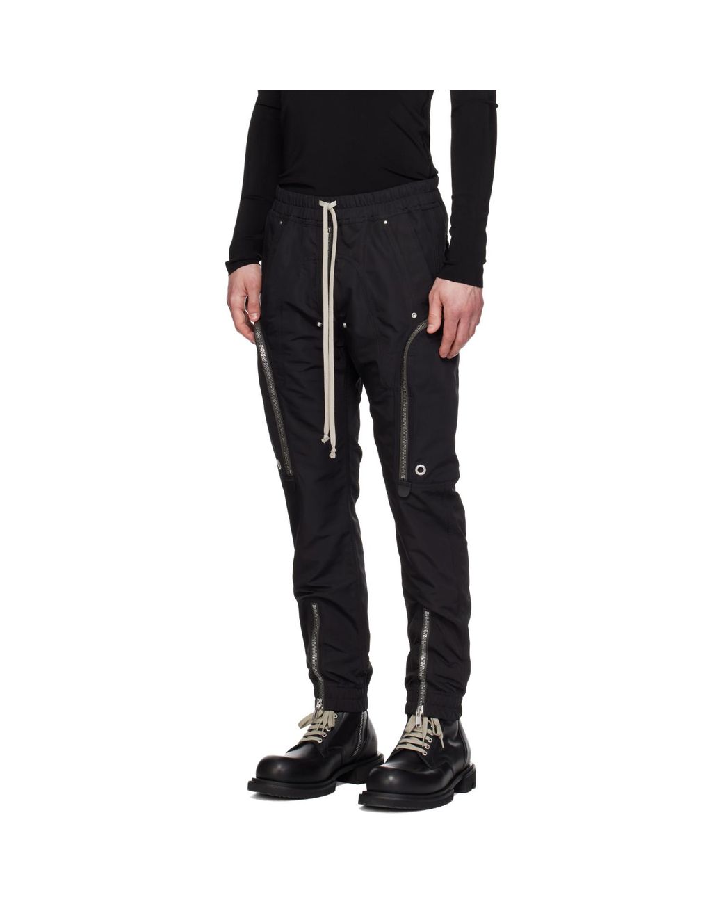 Rick Owens Black Temple Bauhaus Cargo Pants for men