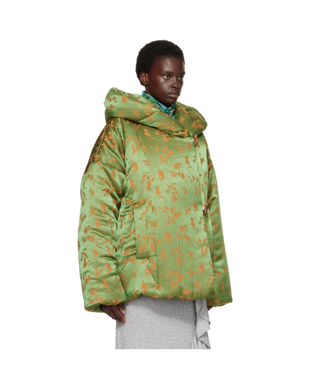 Dries Van Noten Green Floral Jacket