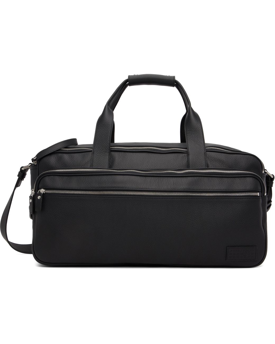 MM6 by Maison Margiela Leather Travel Duffle Bag in Black for Men