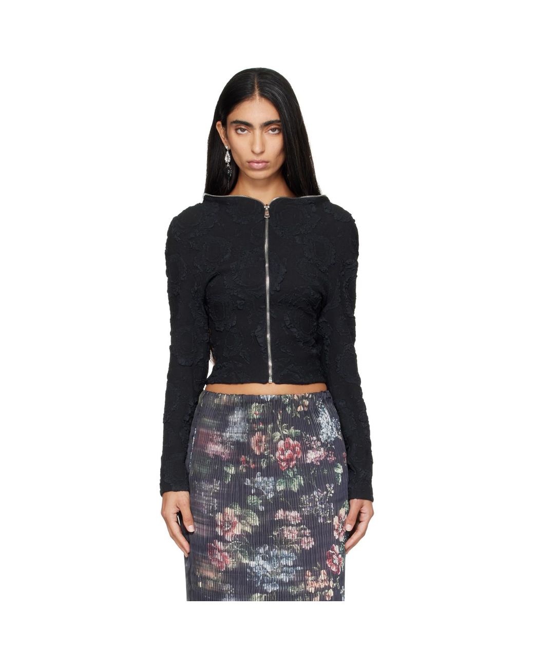 Petra Fargerstrom Black Jacquard Cardigan