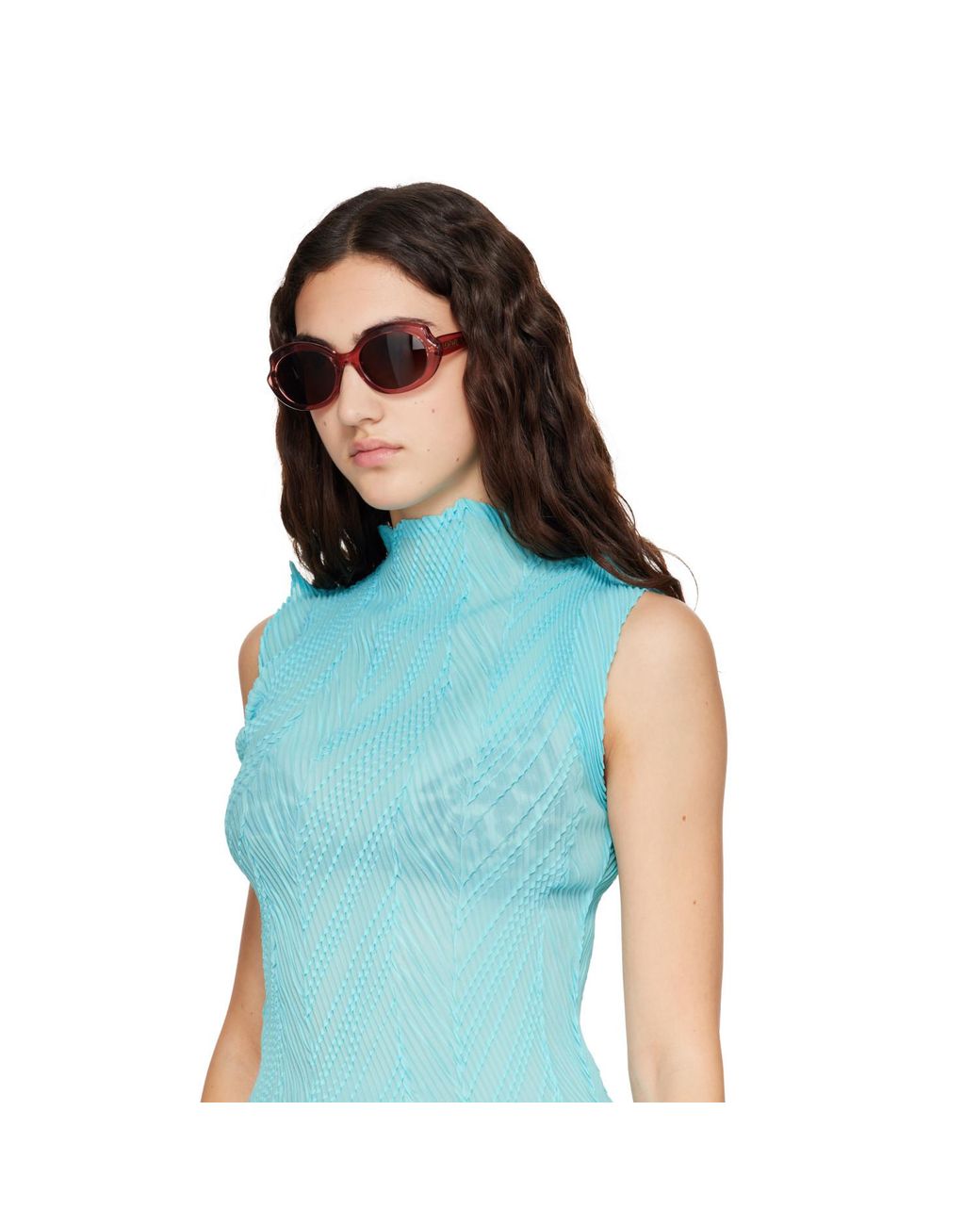 Loewe Pink Mini Slim Oval Sunglasses
