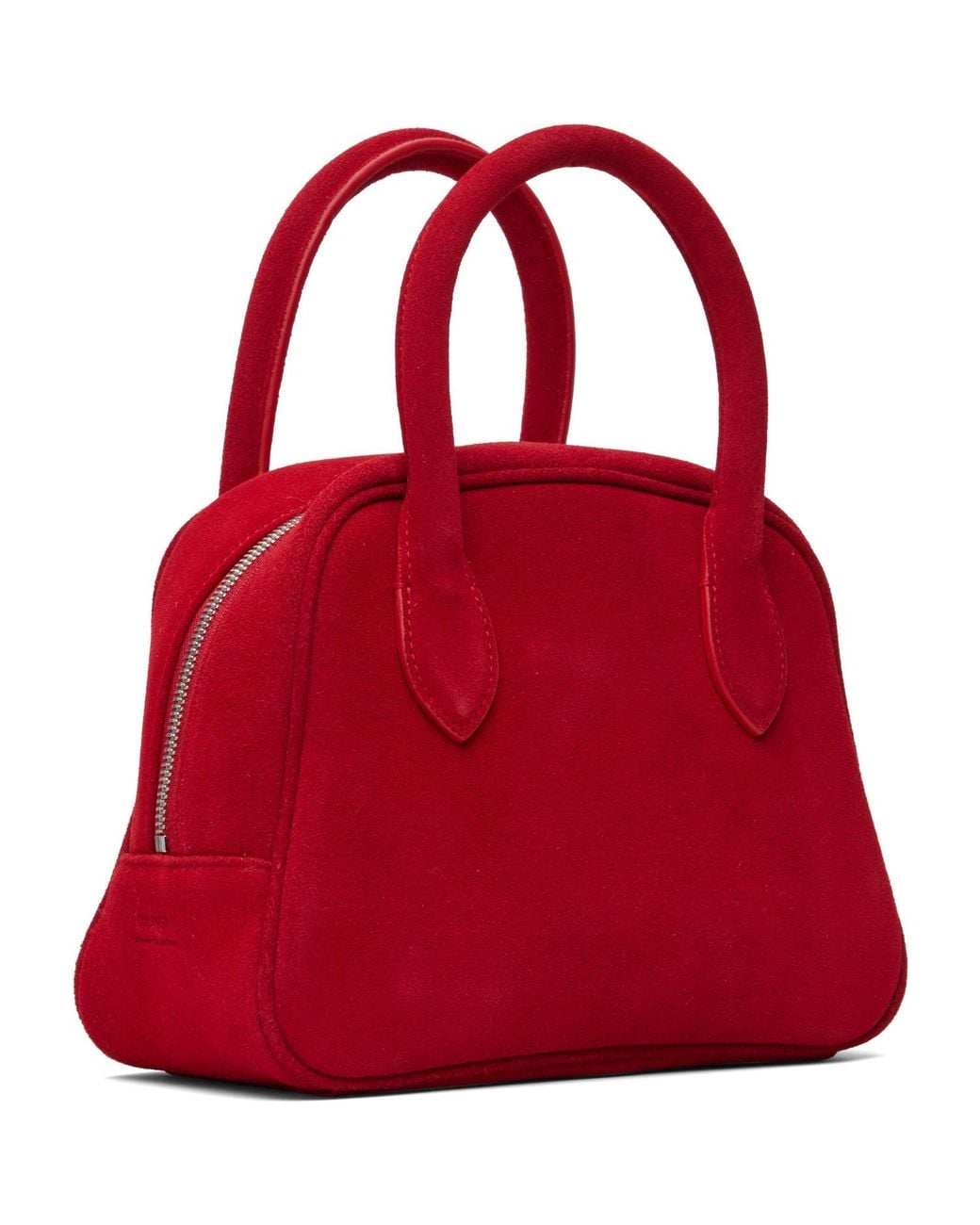 DUNST Red Suede Boston Bag
