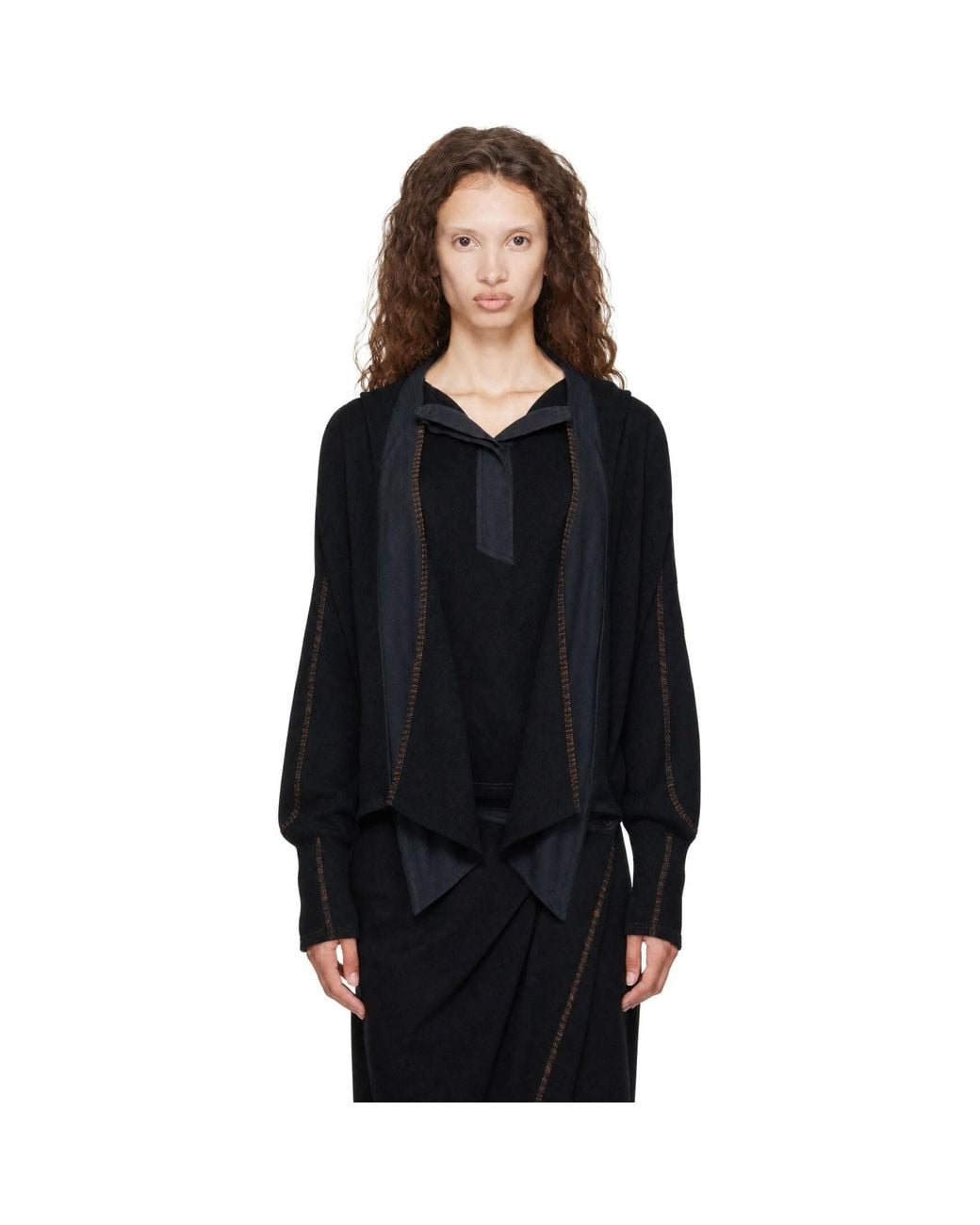 Kiko Kostadinov Black Petrel Pullover Hoodie
