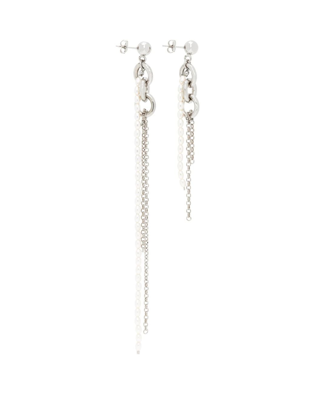 Justine Clenquet White Salem Earrings
