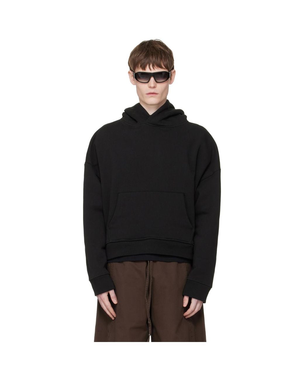 Entire studios Black Heavy Hoodie for men