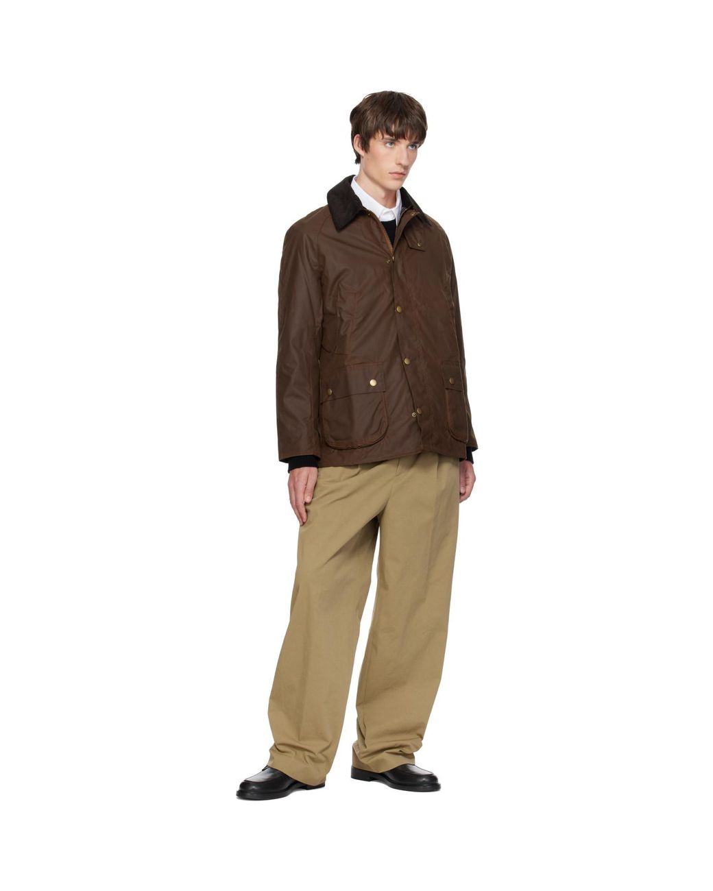 Barbour Brown Ashby Waxed Jacket for men