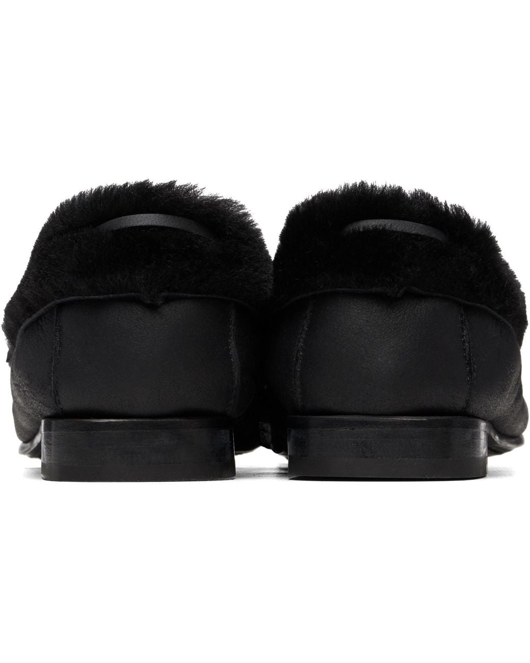 Hereu Black Tilla Shearling Loafers