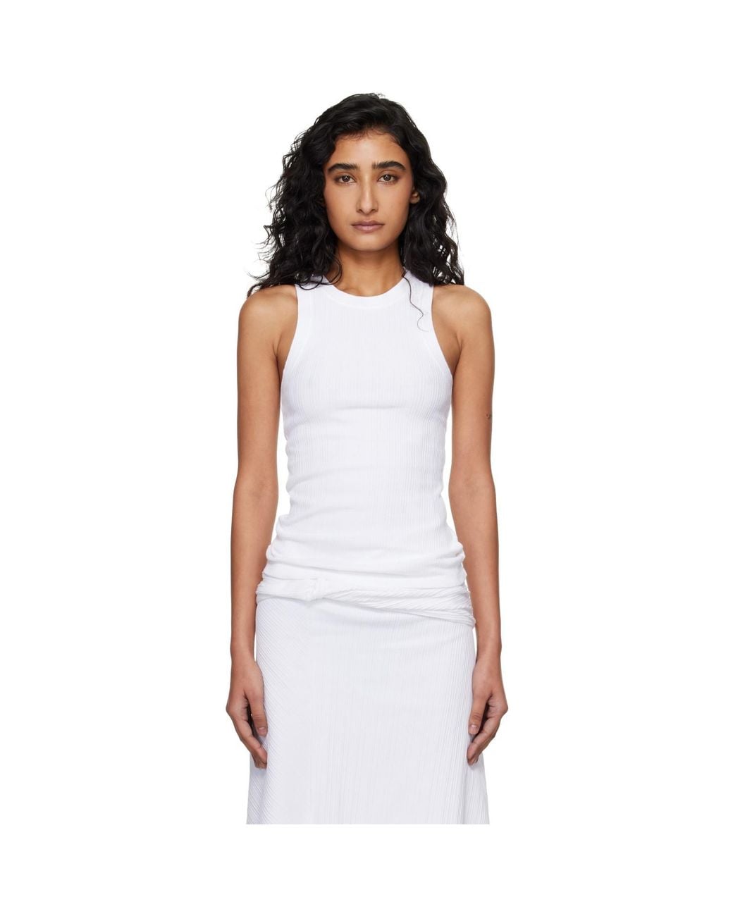 Victoria Beckham Black Rib Tank Top