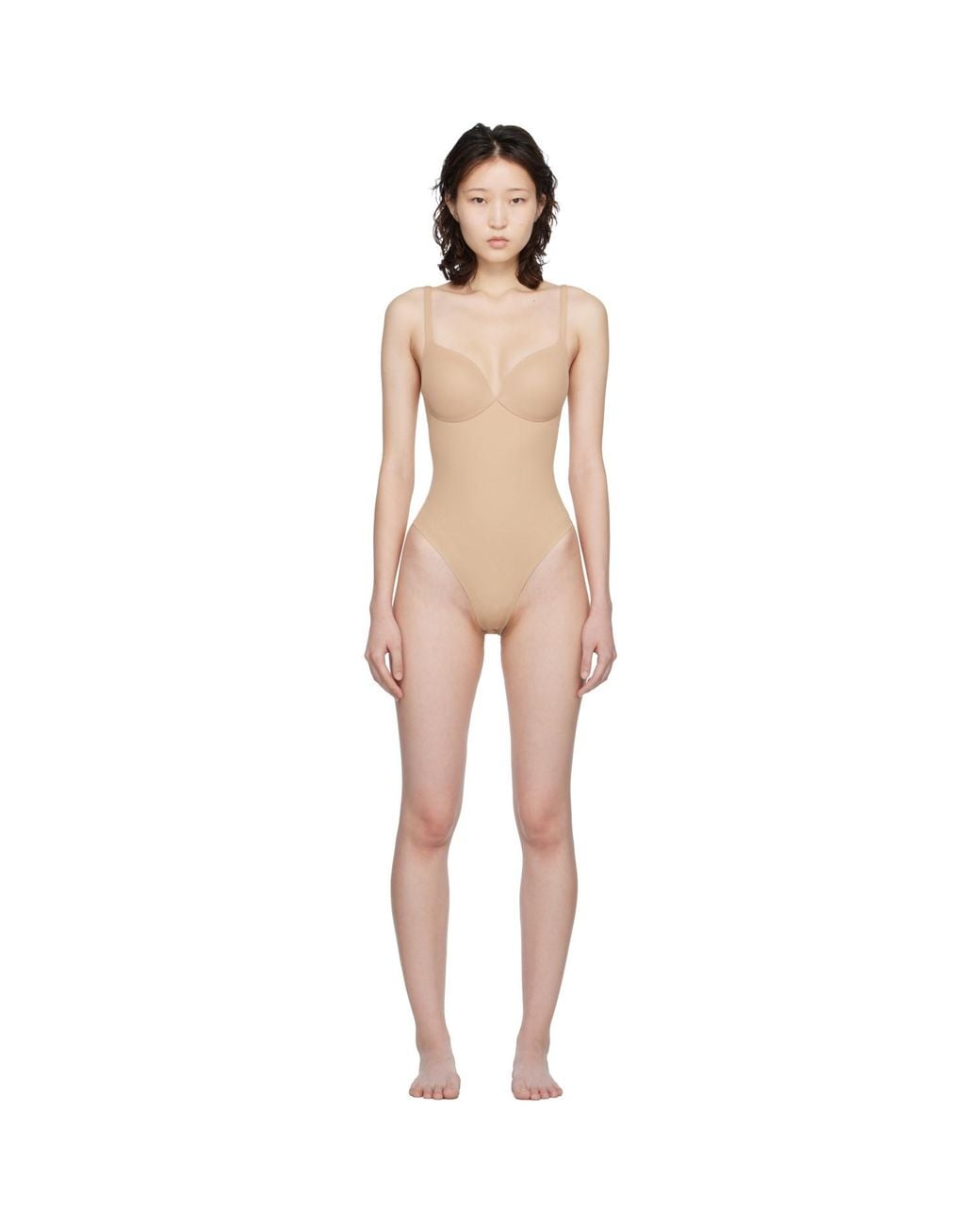 Skims Black Ultimate Body Push-Up Thong Bodysuit