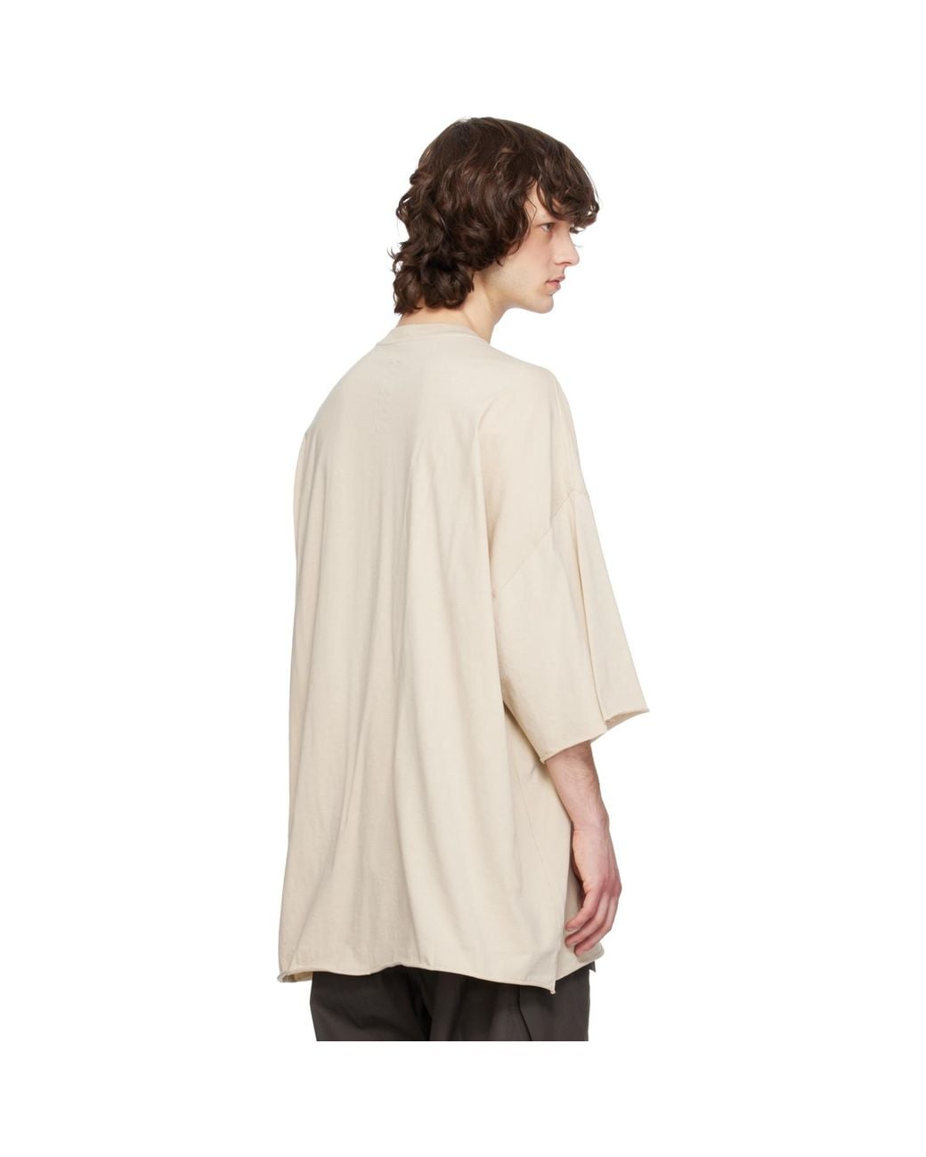 Rick Owens Natural Temple Tommy T-Shirt for men