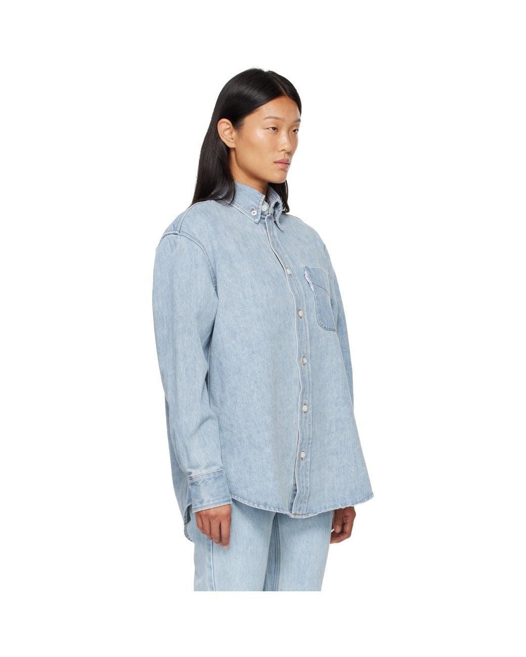 HOMMEGIRLS Blue Jeans Denim Shirt