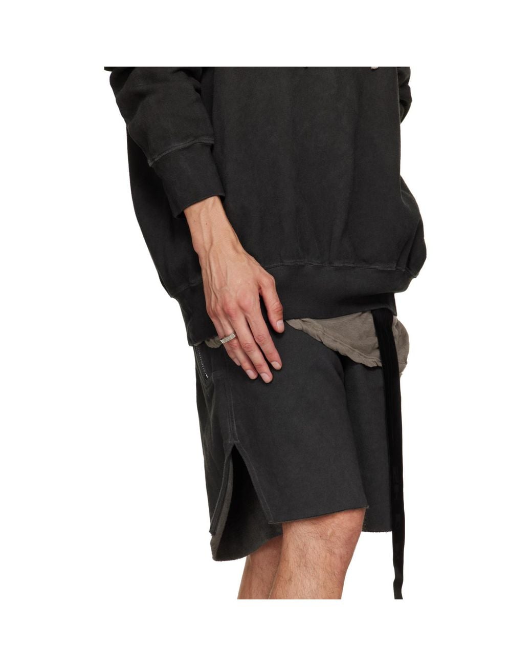 Rick Owens Metallic Hollywood Pyramid Ring for men