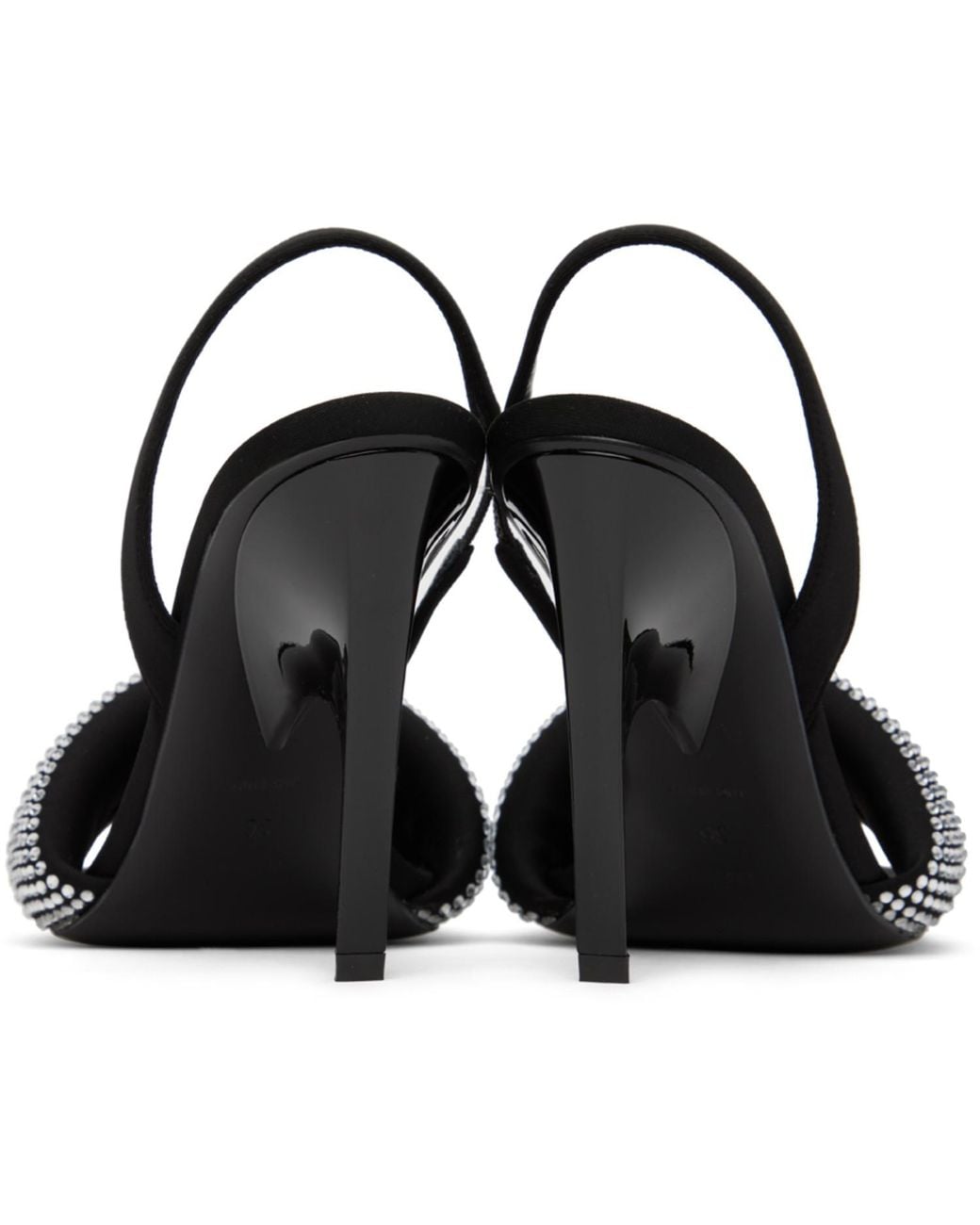 The Attico Black Rem 105Mm Crystal-Embellished Sandals
