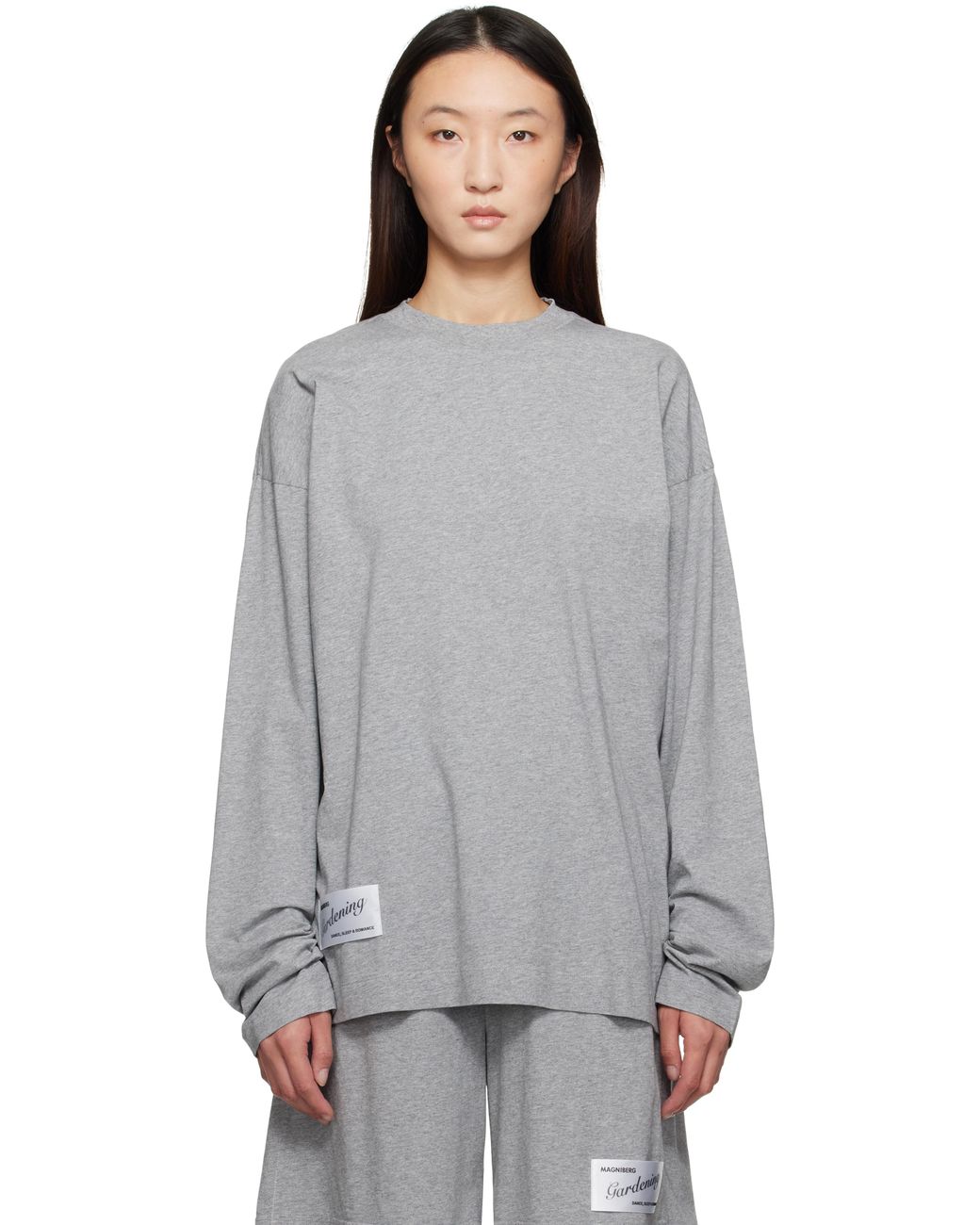MAGNIBERG Gray Full Long Sleeve T-Shirt