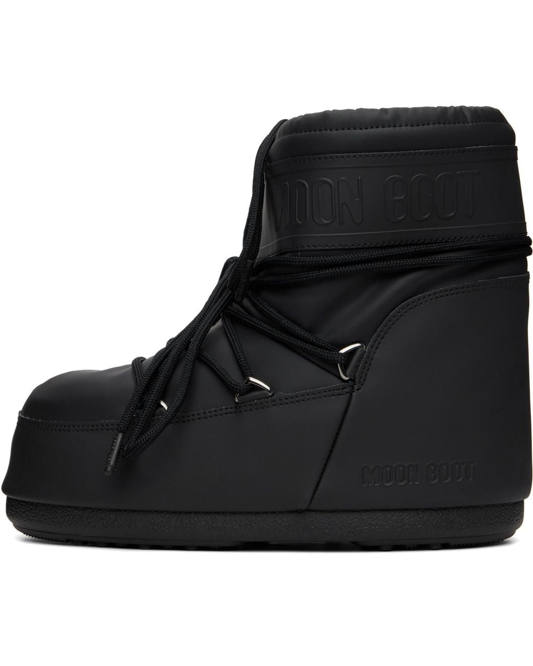Moon Boot Black Icon Low Rubber Boots for men