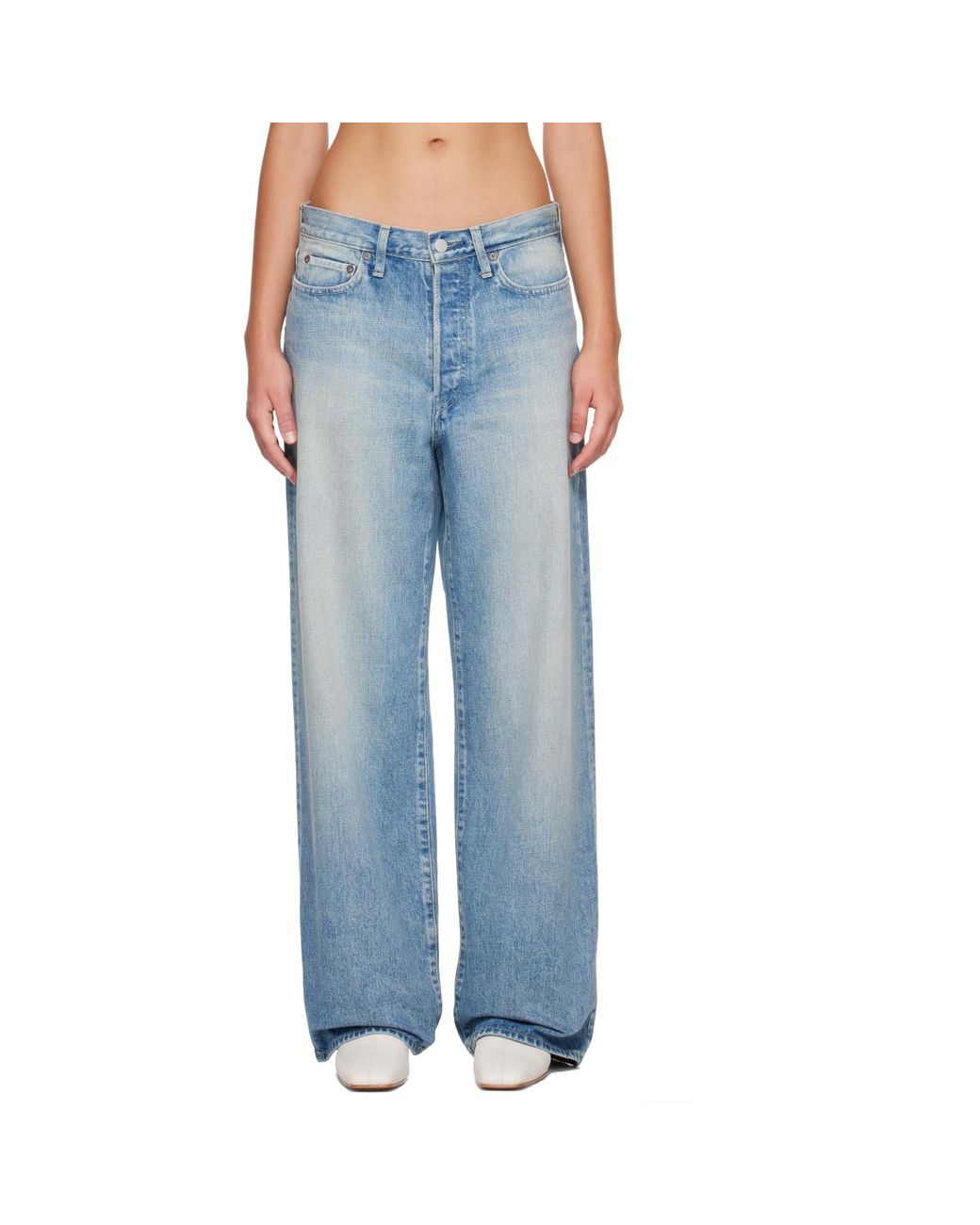 Ssstein Blue Loose Denim Jeans