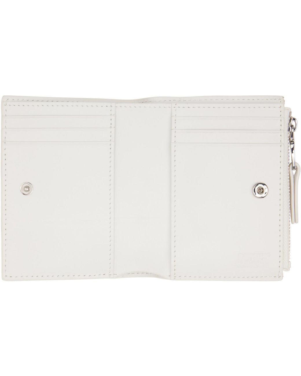 DIESEL White Logo Plaque Small Leather Wallet