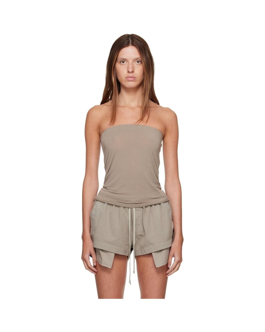 Rick Owens Gray Tower Tube Top
