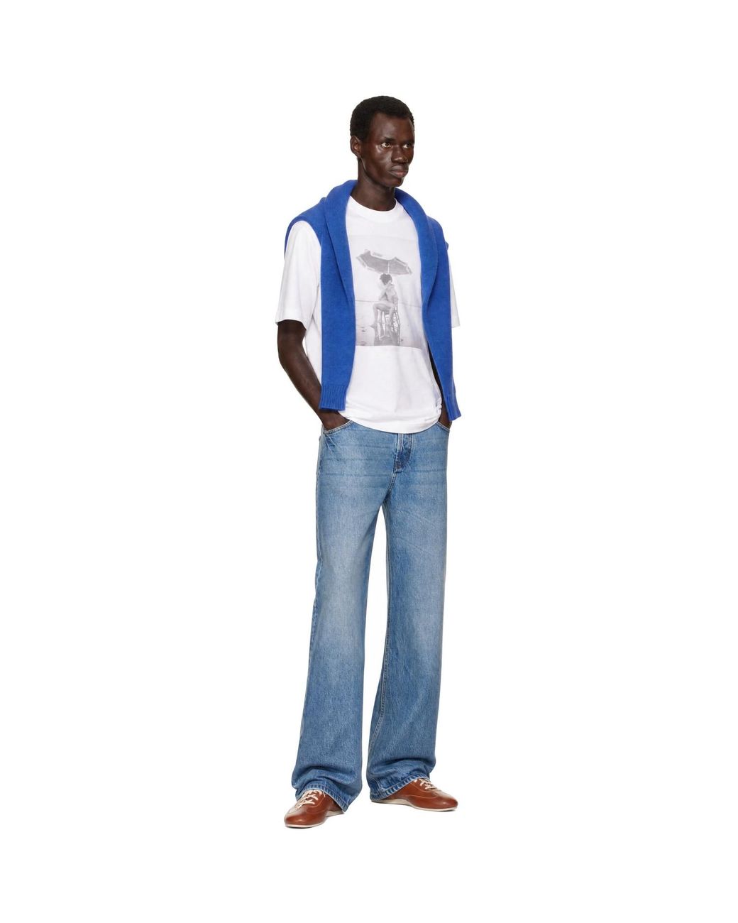 Jacquemus Blue 'The De-Nimes' Straight Jeans for men