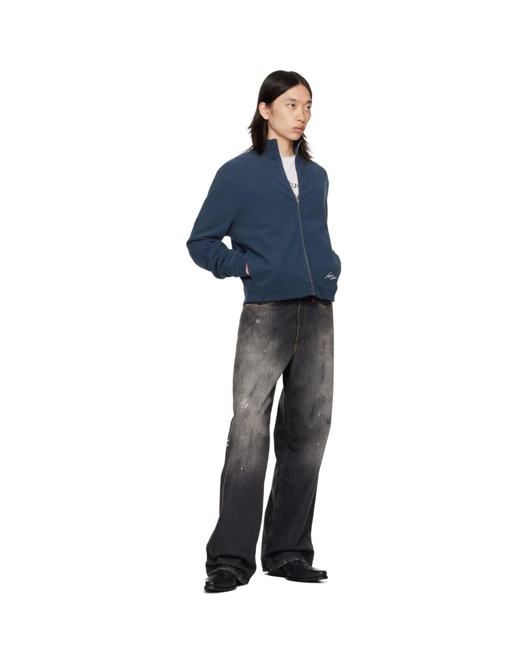 Acne Black Loose Fit 1981 Jeans for men