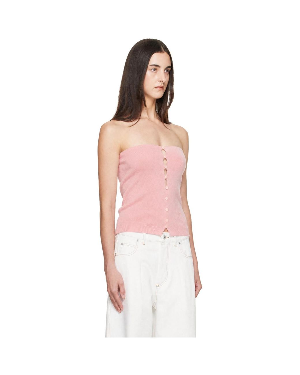 Jacquemus Pink 'The Sera Knit' Tube Top