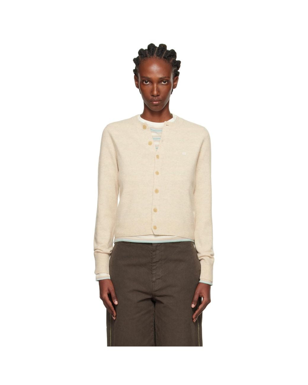 Acne Black Yak Wool Fitted Cardigan