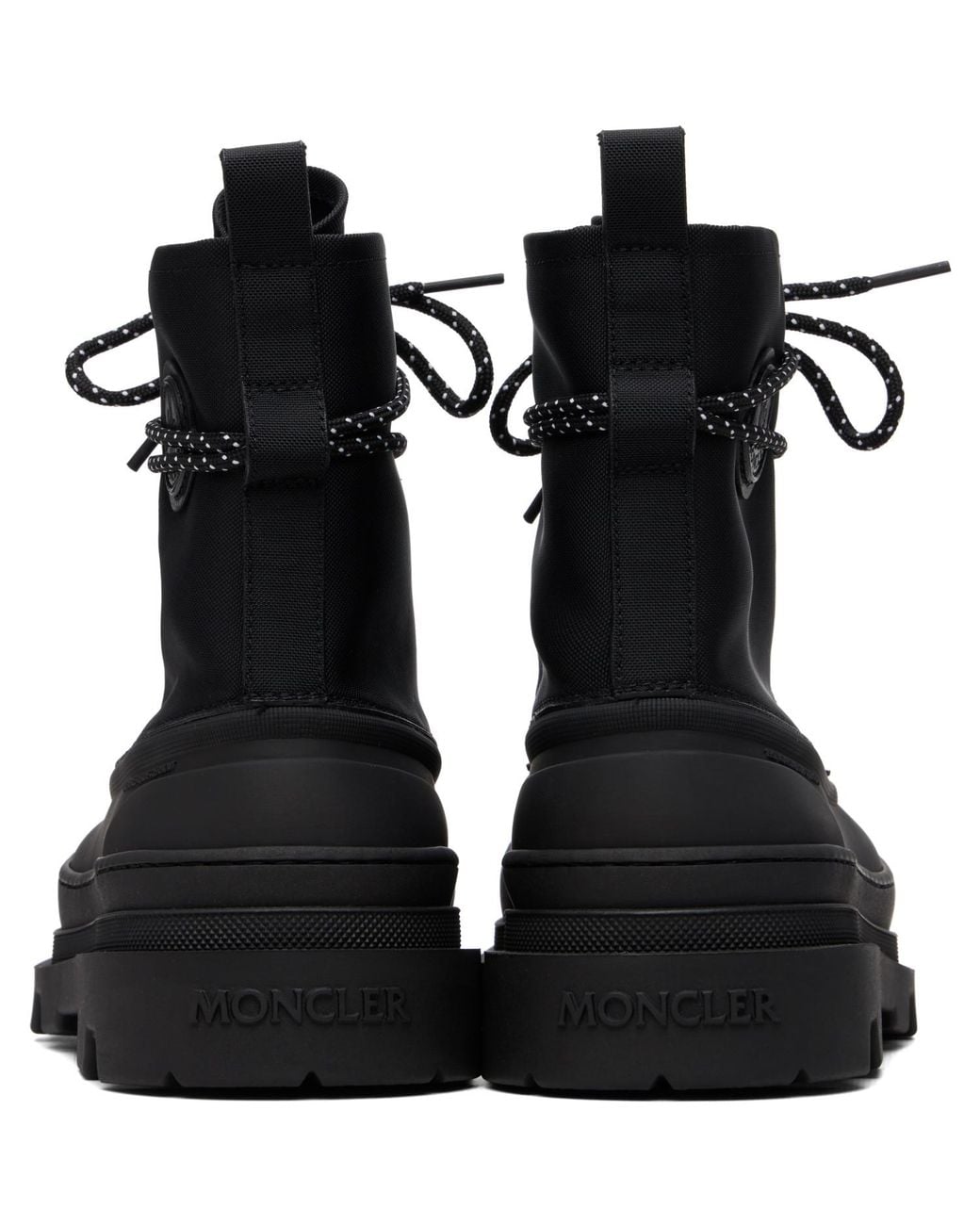 Moncler Black Vera Sheal Lace-Up Boots for men